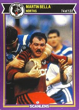 1987 Scanlens Rugby League #74 Martin Bella Front